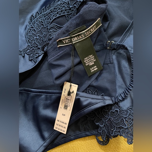 NWT Victoria’s Secret dragon navy bodysuit thong halter size small - Picture 4 of 5